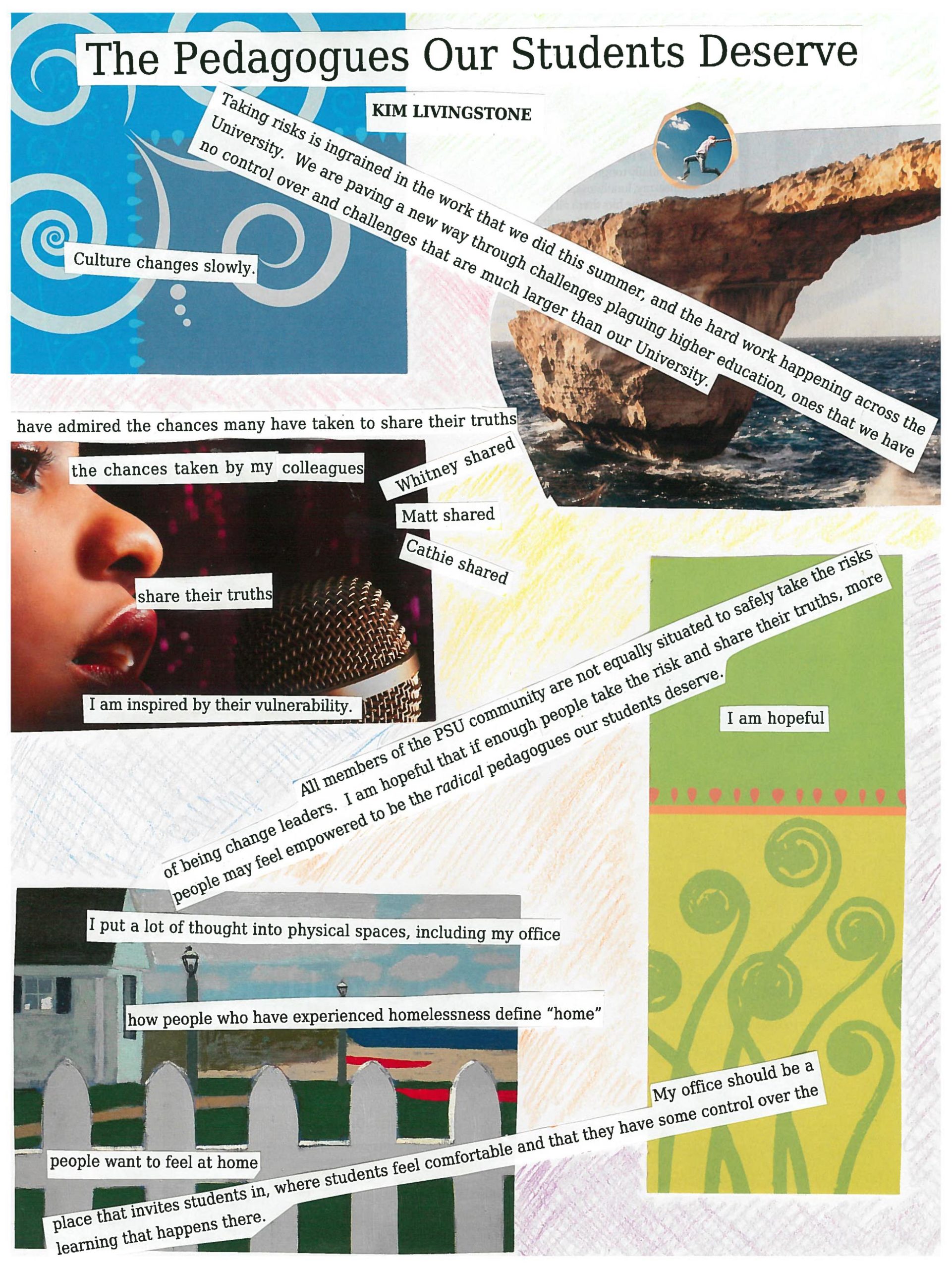 zine collage page of the chapter