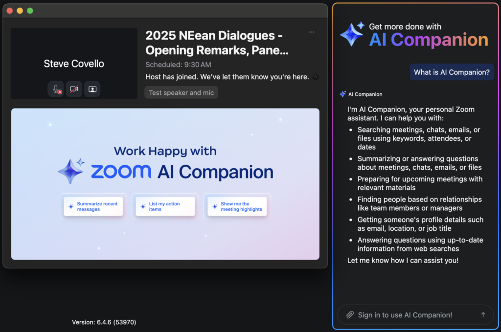 Zoom AI companion