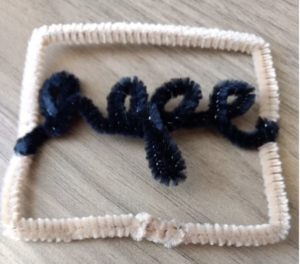 pipe cleaners spell out hope
